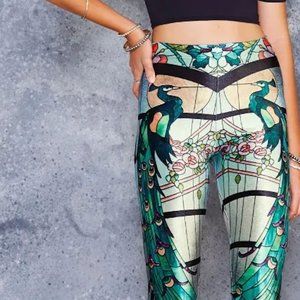 COPY - Black Milk - GLASS GARDEN HIGH WAISTED VELVET LEGGINGS - LIMITED EDITION